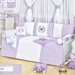Kit Cama Babá Ursa Sapeca Lilás 7 Peças Kit Cama Babá Ursa Sapeca Lilás 7 Peças