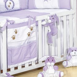 Saia de Berço Ursa Sapeca Lilás 100% Algodão Saia de Berço Ursa Sapeca Lilás 100% Algodão