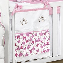 Porta Objetos Balé Musical Rosa 100% Algodão Porta Objetos Balé Musical Rosa 100% Algodão