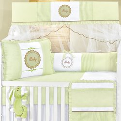 Kit Berço Baby Verde 100% Algodão 8 Peças Kit Berço Baby Verde 100% Algodão 8 Peças