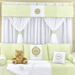 Cortina Quarto de Bebê Baby Verde Cortina Quarto de Bebê Baby Verde