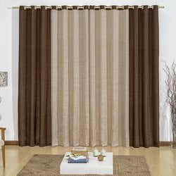 Cortina London Marrom Varão Simples 2,00m x 1,70m Cortina London Marrom Varão Simples 2,00m x 1,70m