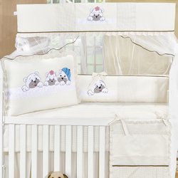 Kit Berço Amigos Baby Palha 100% Algodão 8 Peças Kit Berço Amigos Baby Palha 100% Algodão 8 Peças