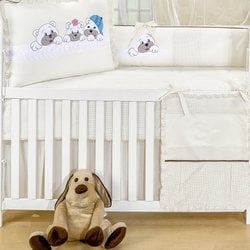 Saia de Berço Amigos Baby Palha 100% Algodão Saia de Berço Amigos Baby Palha 100% Algodão