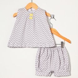Conjunto Baby Nany Chevron Cinza Conjunto Baby Nany Chevron Cinza