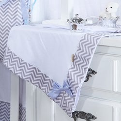 Manta de Bebê Chevron Noblesse Azul 100% Algodão Manta de Bebê Chevron Noblesse Azul 100% Algodão