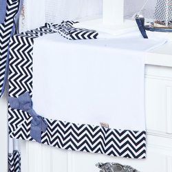 Manta de Bebê Chevron Noblesse Azul Marinho 100% Algodão Manta de Bebê Chevron Noblesse Azul Marinho 100% Algodão