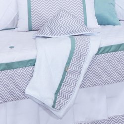 Toalha de Banho de Bebê Chevron Noblesse Verde com Capuz Toalha de Banho de Bebê Chevron Noblesse Verde com Capuz