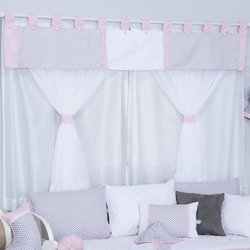 Cortina Chevron Noblesse Rosa Varão Duplo 2,20M Cortina Chevron Noblesse Rosa Varão Duplo 2,20M