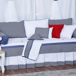 Kit Cama Babá Chevron Noblesse Azul Marinho 100% Algodão 6 Peças Kit Cama Babá Chevron Noblesse Azul Marinho 100% Algodão 6 Peças