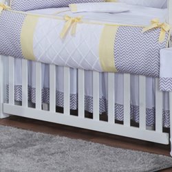 Saia de Berço Chevron Noblesse Amarelo 100% Algodão 2 Lados Saia de Berço Chevron Noblesse Amarelo 100% Algodão 2 Lados