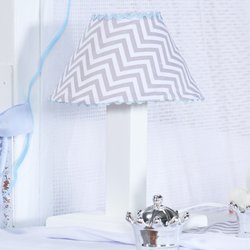 Abajur de Bebê Chevron Noblesse Azul 100% MDF Abajur de Bebê Chevron Noblesse Azul 100% MDF