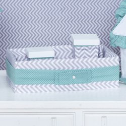Cesta Decorada Chevron Noblesse Verde Cesta Decorada Chevron Noblesse Verde