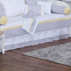Saia de Cama Babá Chevron Noblesse Amarelo 100% Algodão Saia de Cama Babá Chevron Noblesse Amarelo 100% Algodão