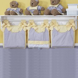Porta Fraldas Varão Chevron Noblesse Amarelo 100% Algodão 3 Peças Porta Fraldas Varão Chevron Noblesse Amarelo 100% Algodão 3 Peças
