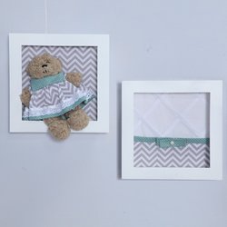 Nicho Decorativo Chevron Noblesse Verde 2 Peças Nicho Decorativo Chevron Noblesse Verde 2 Peças