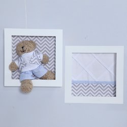 Nicho Decorativo Chevron Noblesse Azul 2 Peças Nicho Decorativo Chevron Noblesse Azul 2 Peças