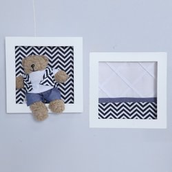 Nicho Decorativo Chevron Noblesse Azul Marinho 2 Peças Nicho Decorativo Chevron Noblesse Azul Marinho 2 Peças