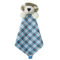 Naninha de Bebê Leão Xadrez Azul Malha 100% Algodão Naninha de Bebê Leão Xadrez Azul Malha 100% Algodão