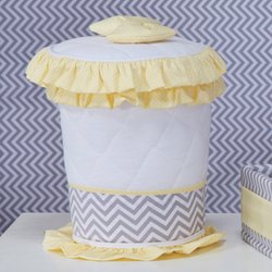 Lixeira Decorada Chevron Noblesse Amarelo Lixeira Decorada Chevron Noblesse Amarelo