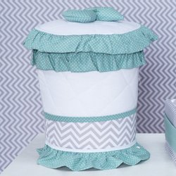 Lixeira Decorada Chevron Noblesse Verde Lixeira Decorada Chevron Noblesse Verde