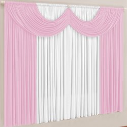 Cortina Paris Rosa e Branco 2,00m x 1,70m Cortina Paris Rosa e Branco 2,00m x 1,70m