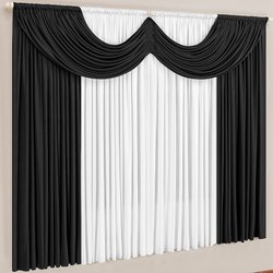 Cortina Paris Preto e Branco 2,00m x 1,70m Cortina Paris Preto e Branco 2,00m x 1,70m