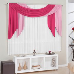 Cortina Isabella Pink com Rosa 3,00m x 2,80m Cortina Isabella Pink com Rosa 3,00m x 2,80m