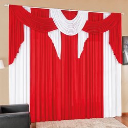 Cortina Esperança Vermelho Varão Duplo 3,00m x 2,80m Cortina Esperança Vermelho Varão Duplo 3,00m x 2,80m