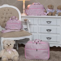 Bolsas Maternidade Glamour Rosa Kit 3 Peças Bolsas Maternidade Glamour Rosa Kit 3 Peças