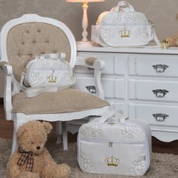 Bolsas Maternidade Glamour Dourado Kit 3 Peças Bolsas Maternidade Glamour Dourado Kit 3 Peças