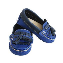Mocassim Infantil Básico Azul Royal com Azul Marinho Mocassim Infantil Básico Azul Royal com Azul Marinho