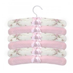 Kit de Cabide Nervura Rosa 6 Peças Kit de Cabide Nervura Rosa 6 Peças