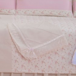 Manta de Bebê Nervura Rosa 100% Algodão Manta de Bebê Nervura Rosa 100% Algodão