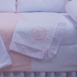 Manta de Bebê Realeza Rosa 100% Algodão Manta de Bebê Realeza Rosa 100% Algodão