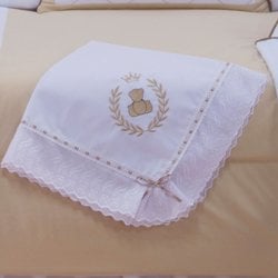 Manta de Bebê Príncipe Urso Cáqui 100% Algodão Manta de Bebê Príncipe Urso Cáqui 100% Algodão
