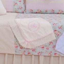 Manta de Bebê Ursa Realeza Floral Rosa 100% Algodão Manta de Bebê Ursa Realeza Floral Rosa 100% Algodão