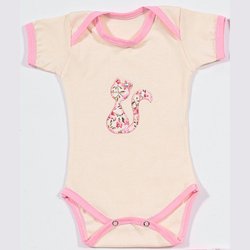 Body de Bebê Manga Curta Gatinha Palha Body de Bebê Manga Curta Gatinha Palha