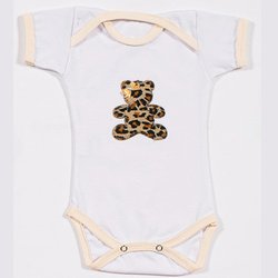 Body de Bebê Manga Curta Oncinha Branco Body de Bebê Manga Curta Oncinha Branco