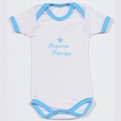 Body de Bebê Manga Curta Príncipe Azul Body de Bebê Manga Curta Príncipe Azul