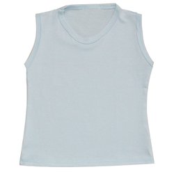Camiseta de Bebê Azul Regata Camiseta de Bebê Azul Regata