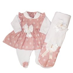 Saída de Maternidade Princesinha Coroa Rosê Saída de Maternidade Princesinha Coroa Rosê