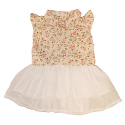 Vestido Bebê Floral Palha Vestido Bebê Floral Palha