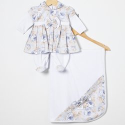 Saída de Maternidade Floral Azul Saída de Maternidade Floral Azul