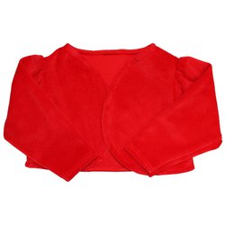 Bolero Baby Vermelho de Plush Manga Longa Bolero Baby Vermelho de Plush Manga Longa
