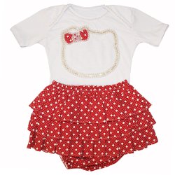 Conjunto de Bebê Ursinha Poá Vermelho 2 Peças Conjunto de Bebê Ursinha Poá Vermelho 2 Peças