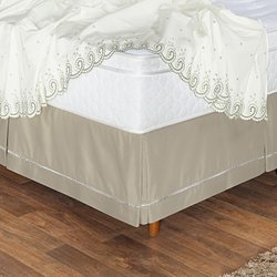 Saia Box Cama Casal King Classic Colors Cáqui Saia Box Cama Casal King Classic Colors Cáqui