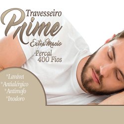 Travesseiro Prime 400 Fios 100% Algodão Extra Macio Travesseiro Prime 400 Fios 100% Algodão Extra Macio