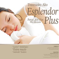 Travesseiro Esplendor Plus Alto 200 Fios 100% Algodão Extra Macio Travesseiro Esplendor Plus Alto 200 Fios 100% Algodão Extra Macio