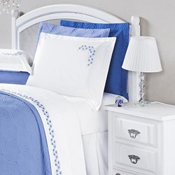 Jogo de Cama Casal Queen Proença Branco e Azul 04 Peças 180 Fios Bordado Jogo de Cama Casal Queen Proença Branco e Azul 04 Peças 180 Fios Bordado